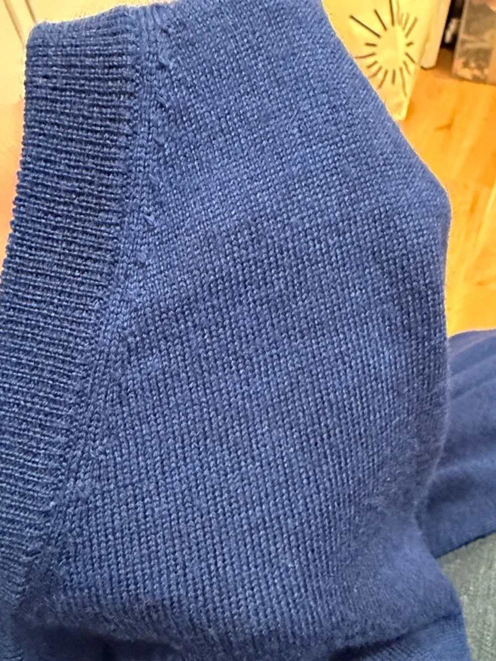 Peter Millar Blue V-Neck Merino wool Sweater large